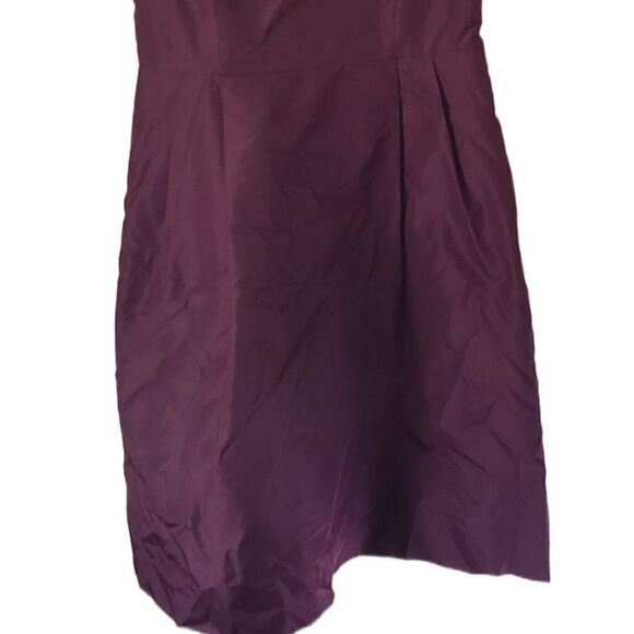 Ann Taylor Burgundy Fit & Flare Cocktail/Formal Midi Dress - Picture 3 of 4